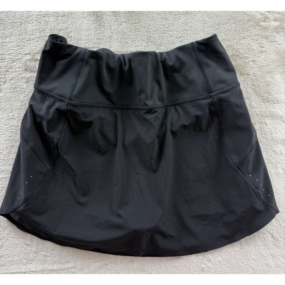 Athleta Run With It 14" Skort Women's Size XS Black Zip Pocket